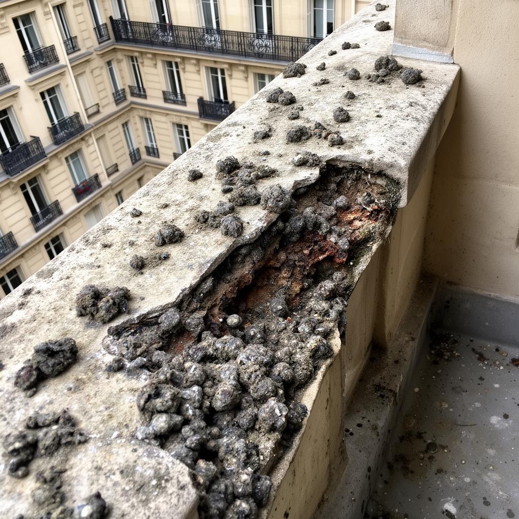 Dégâts fientes de pigeon Pessac